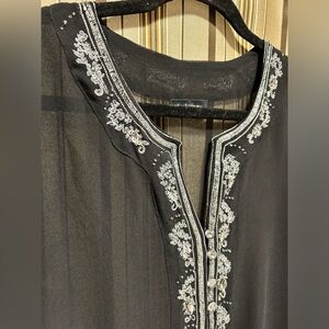 Beaded peasant blouse